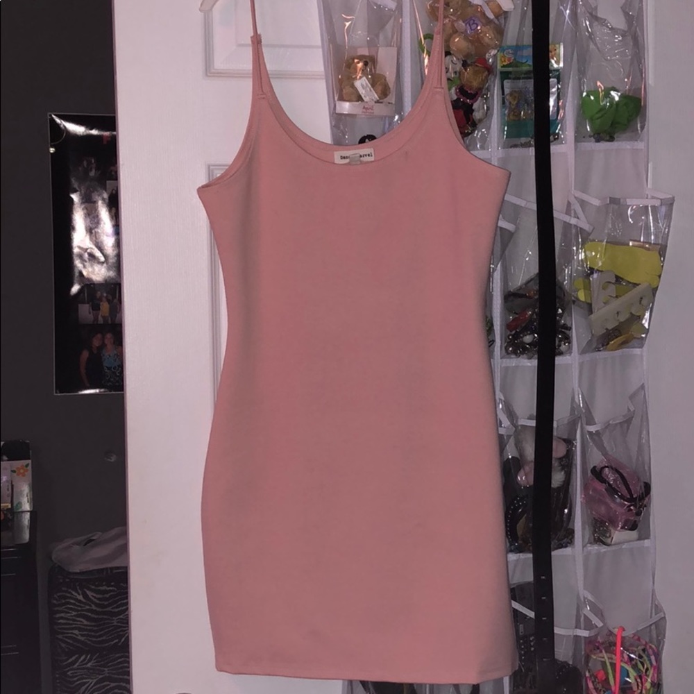 Pinkish nude mini bodycon dress